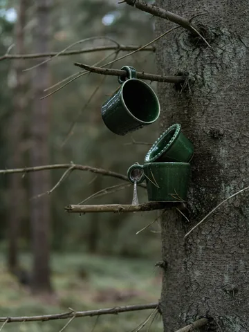Daria filiżanka z uchwytem, 2‑pak - Moss - PotteryJo
