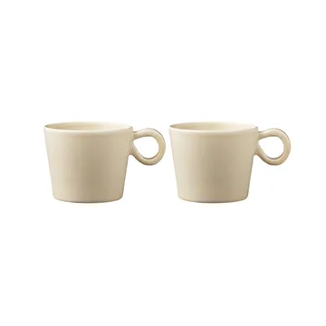 Daria filiżanka z uchwytem, 2‑pak - Piaskowy - PotteryJo