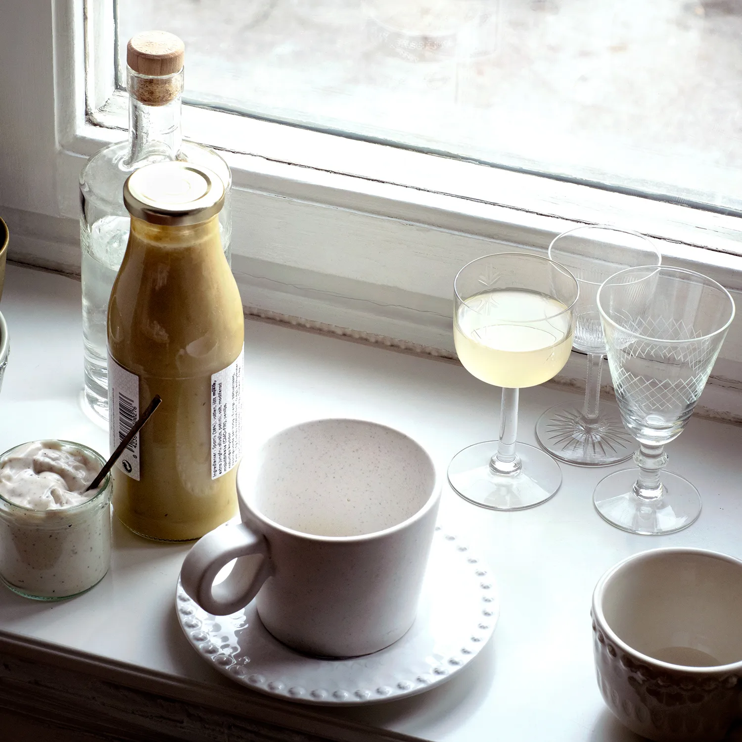 Kubek Daria z uchwytem 2-pak, Cotton white PotteryJo