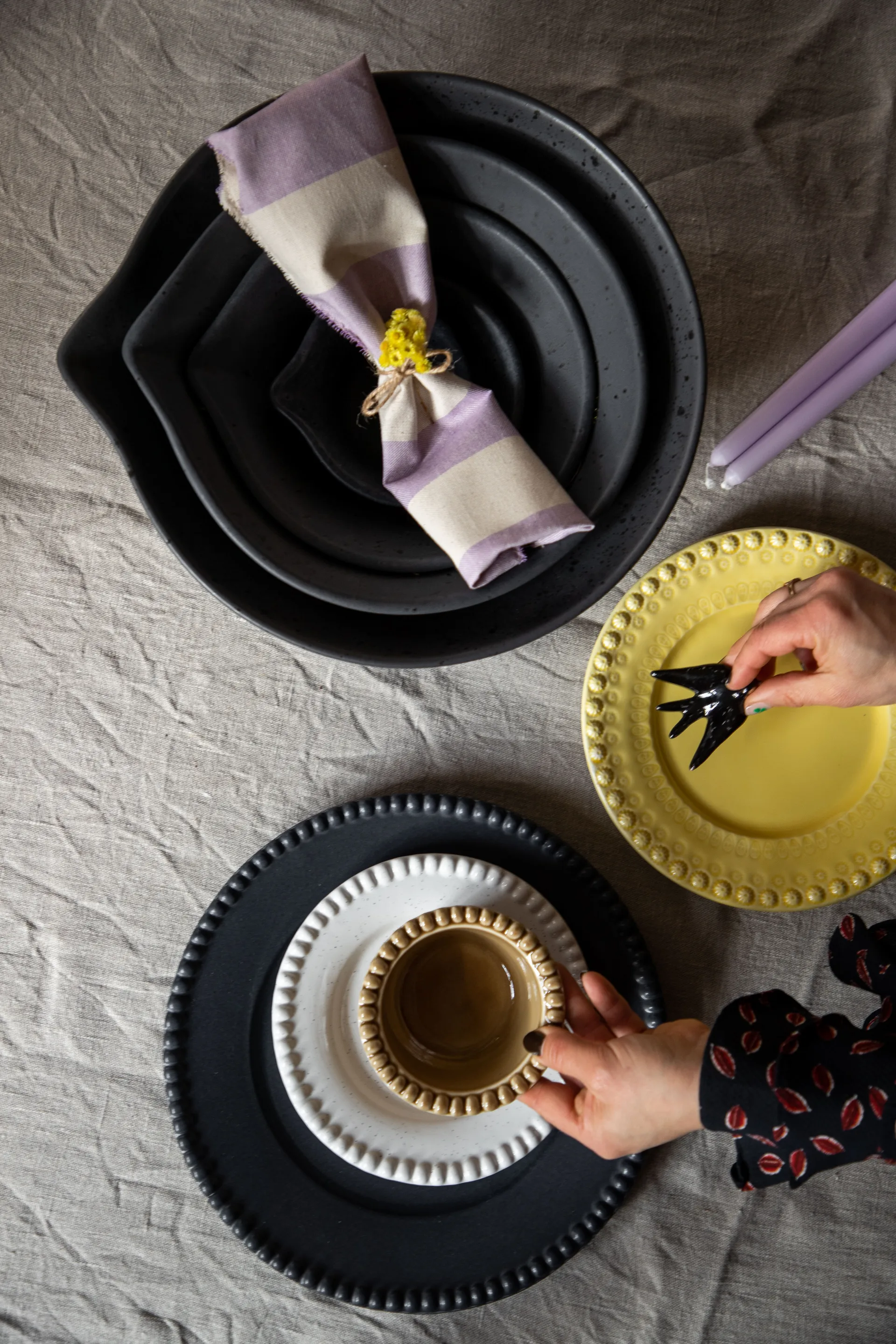 Miska do ciasta Peep 27 cm, matt black PotteryJo