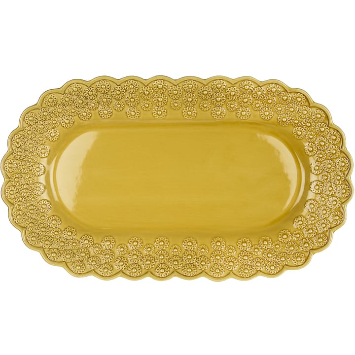 Owalny talerz do serwowania Ditsy - Sienna (żółty) - PotteryJo