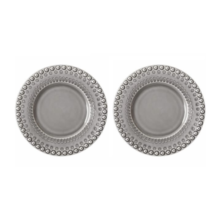 Talerz deserowy Daisy Ø22 cm 2-pak, Soft grey (szary) PotteryJo