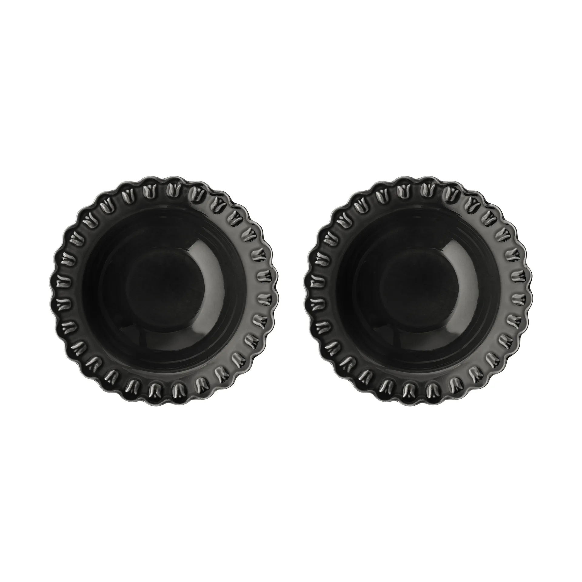 Talerz głęboki Tulipa Ø23 cm 2-pak, Almost black PotteryJo