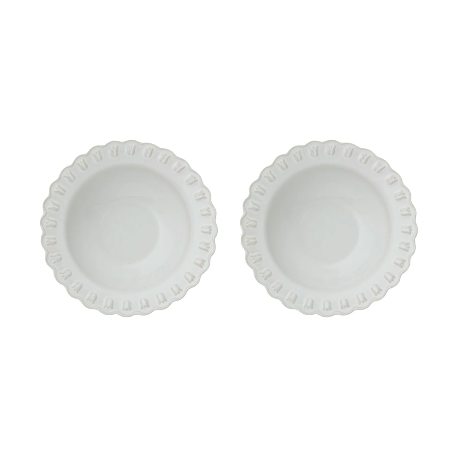 Talerz głęboki Tulipa Ø23 cm 2-pak, White PotteryJo