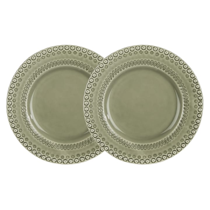 Talerz matowy Daisy Ø 29 cm 2-pak, Faded army (zielony) PotteryJo
