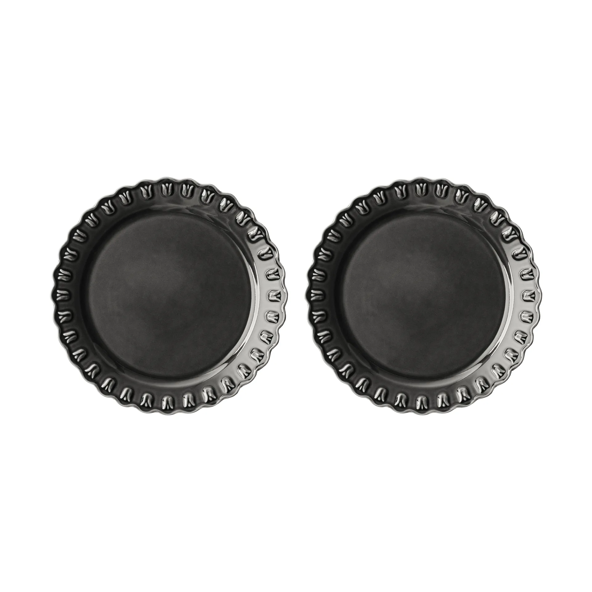 Talerz Tulipa Ø26 cm 2-pak, Almost black PotteryJo