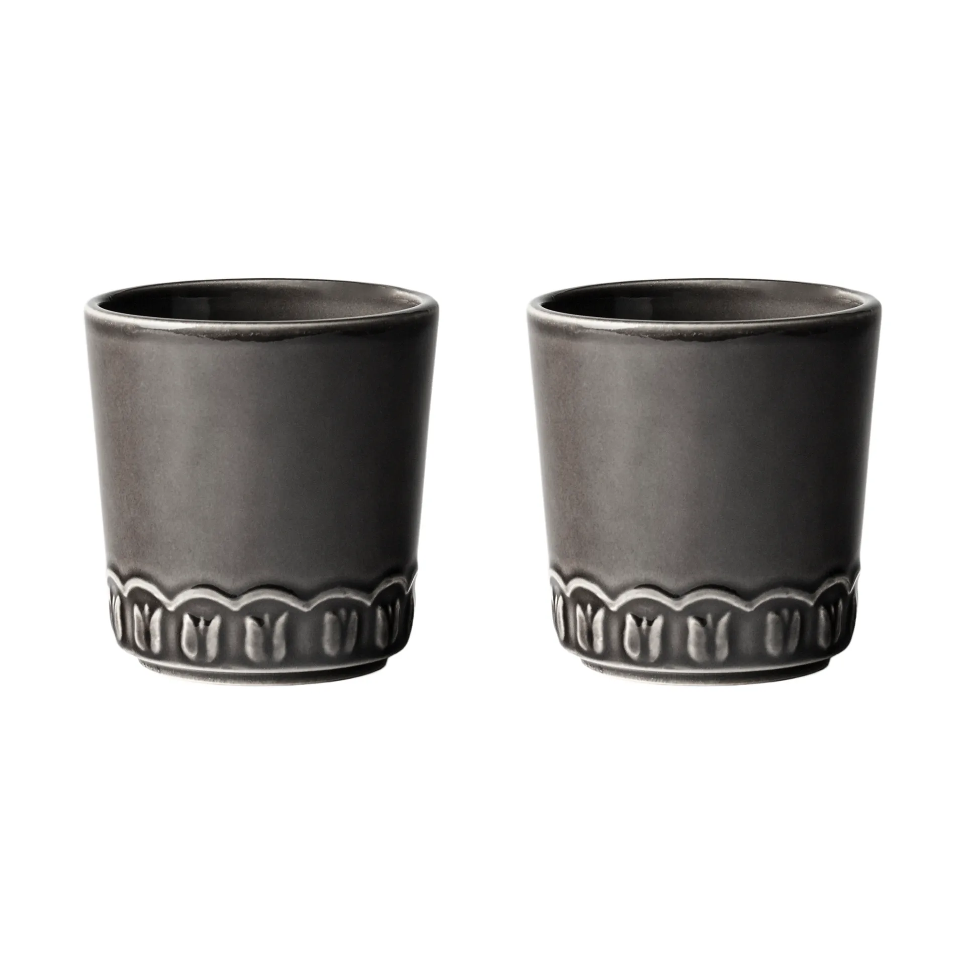 Tulipa filiżanka 200 ml, 2‑pak, Almost black PotteryJo