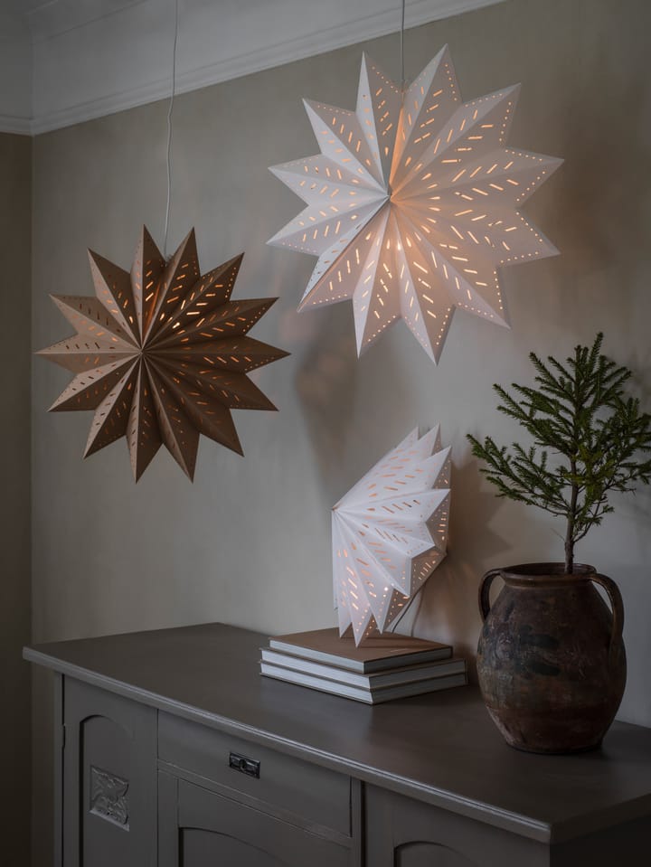 Alfa gwiazda adwentowa Biała, 60 cm PR Home