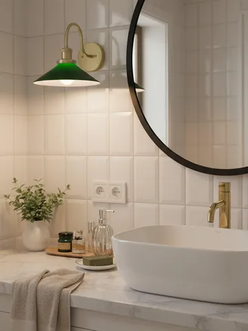 Kinkiet August - Zielony-mosiądz - PR Home