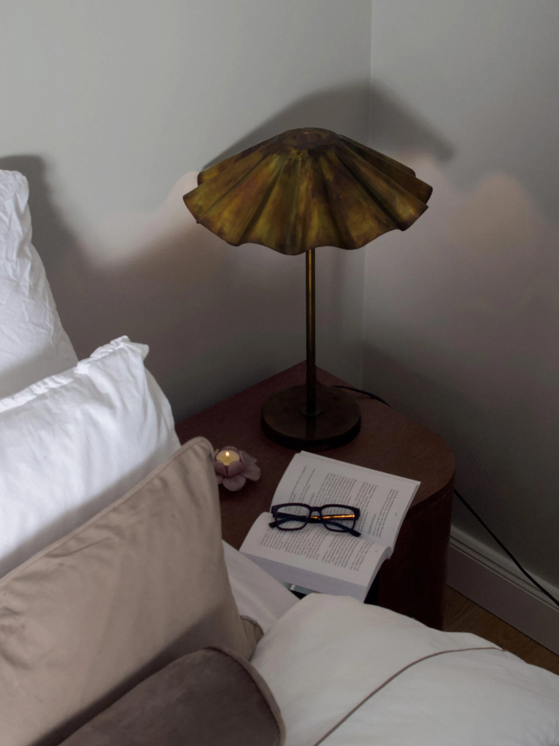 Lampa stołowa Aira, Mosiądz patynowany, 54 cm PR Home