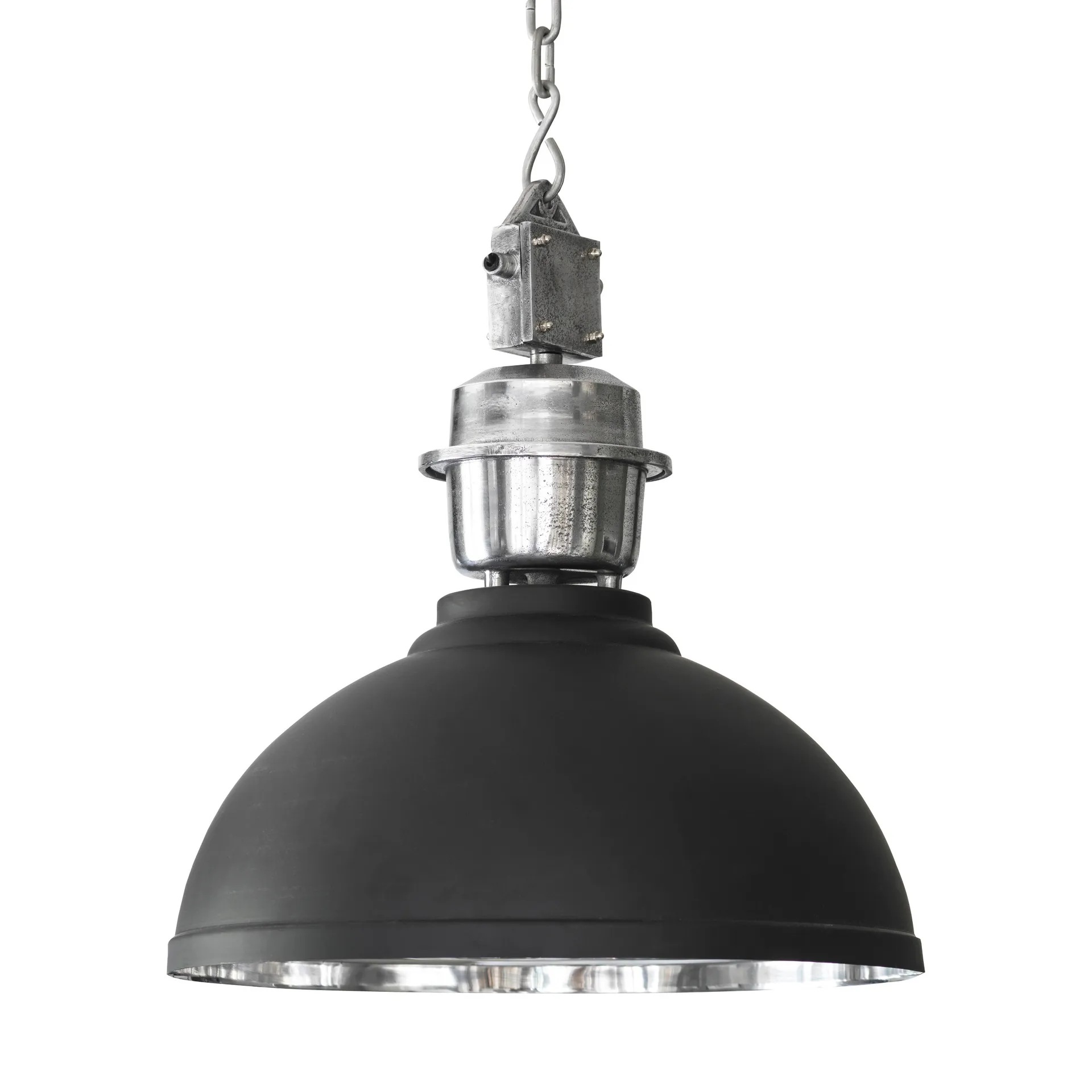 Lampa stołowa Manchester Ø52 cm, Czarno-srebrny PR Home