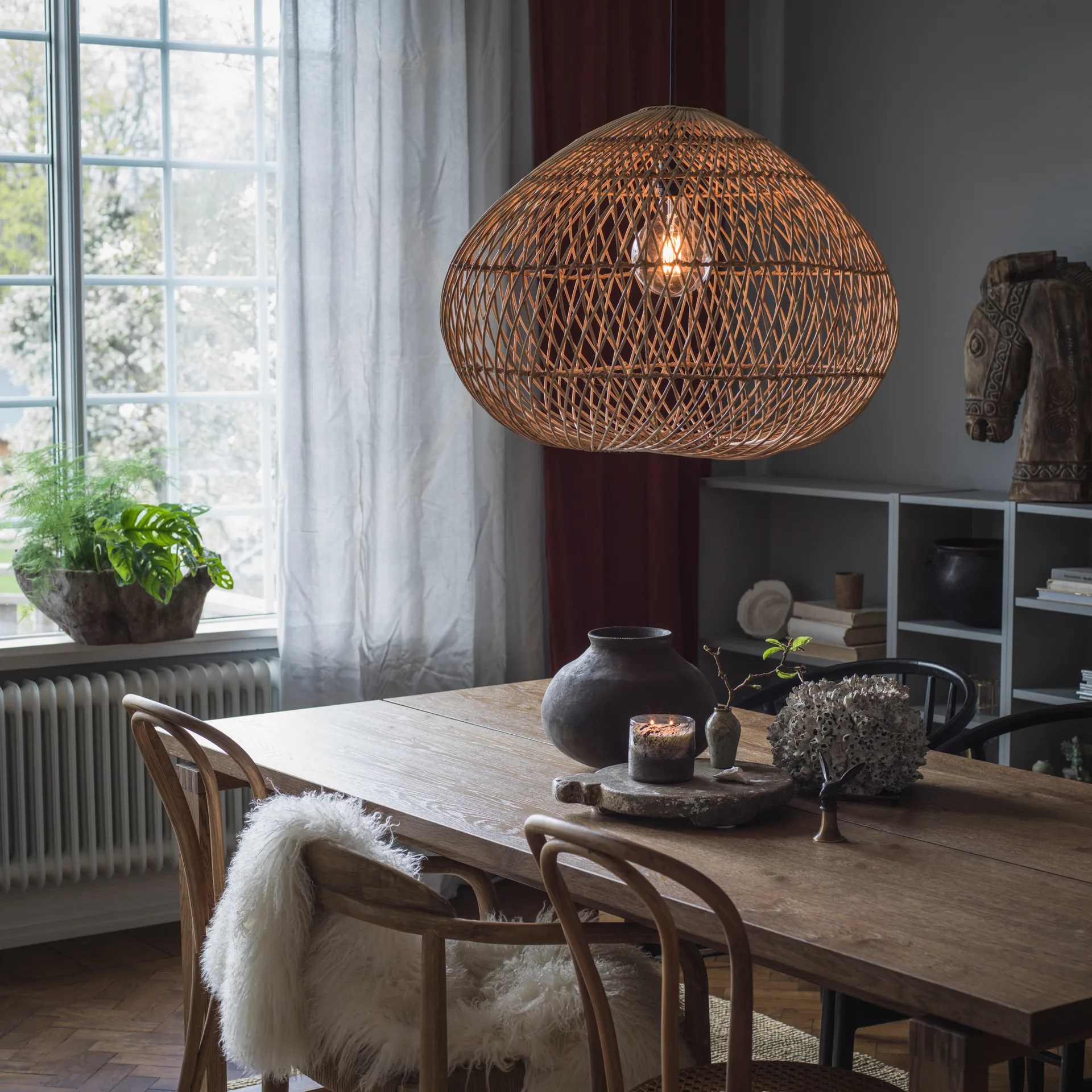 Lampa sufitowa Karen rattan, Ø51 cm PR Home