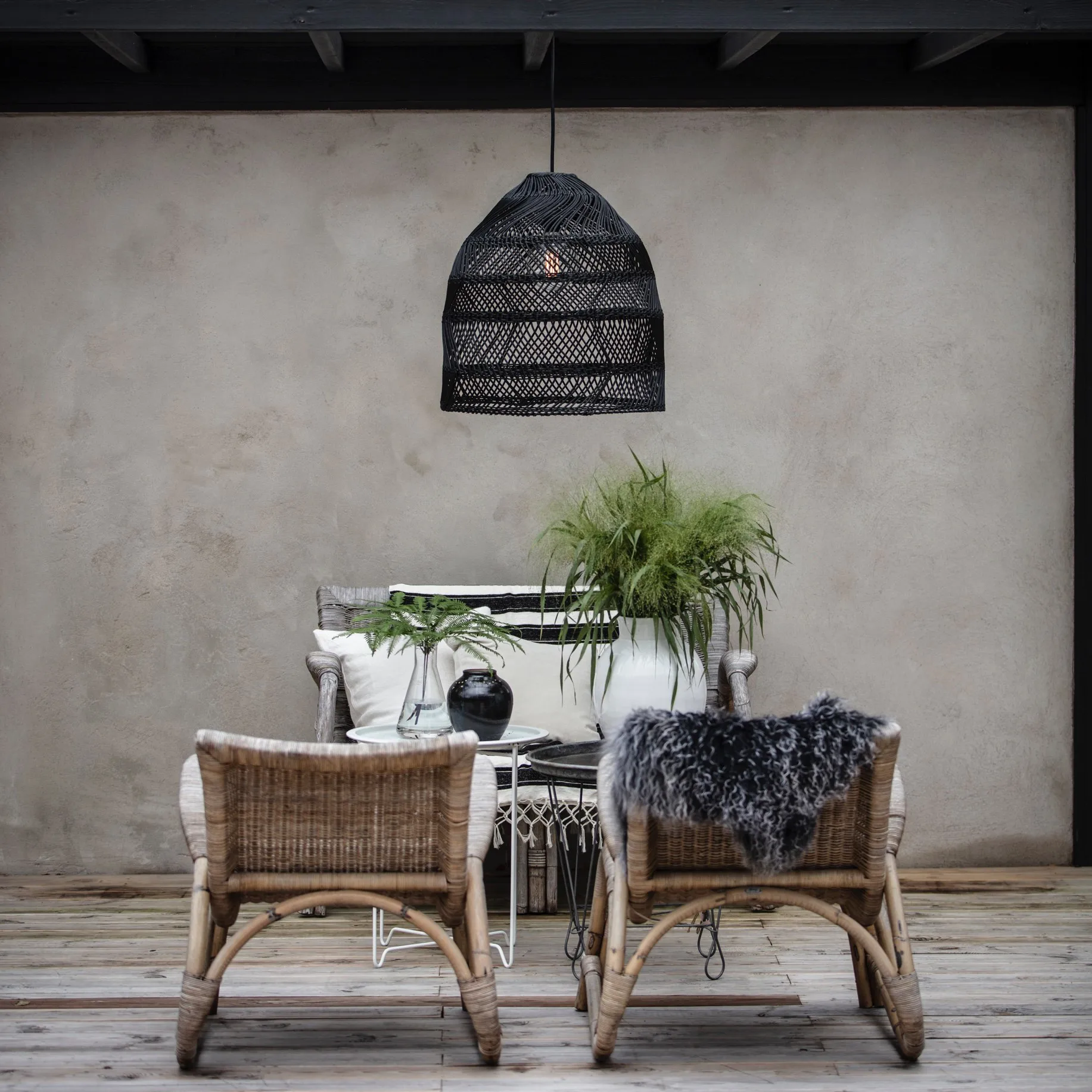 Lampa sufitowa Maja Ø45,5 cm, Czarna PR Home