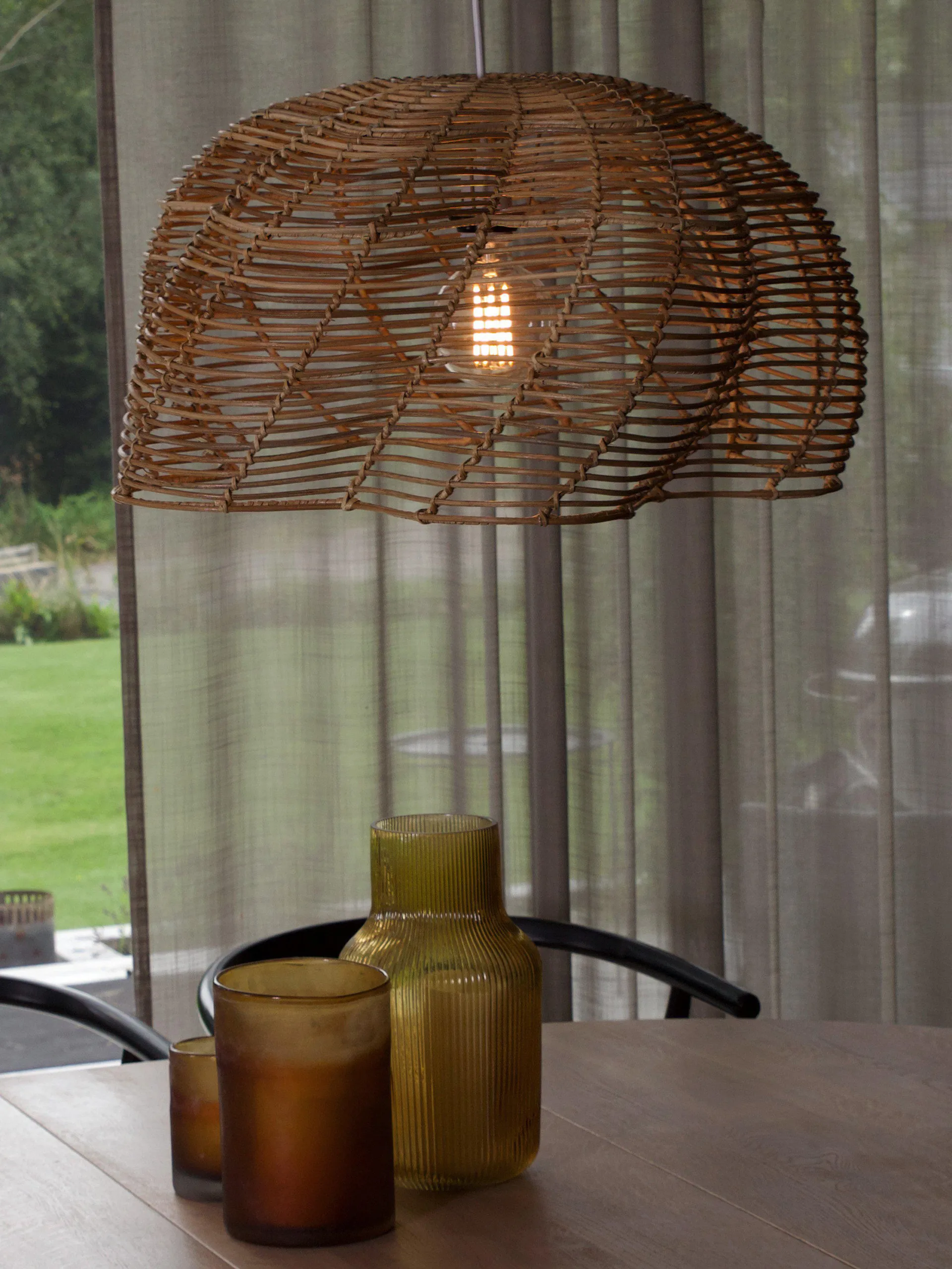 Lampa wisząca Mayla, Naturalna, Ø53×32 cm PR Home