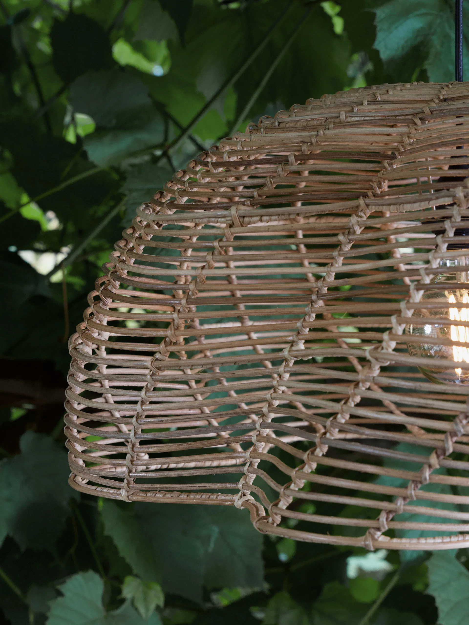 Mayla lampa wisząca do użytku zewnętrznego, Naturalna, Ø53x32 cm PR Home