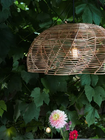 Mayla lampa wisząca do użytku zewnętrznego - Naturalna, Ø53x32 cm - PR Home
