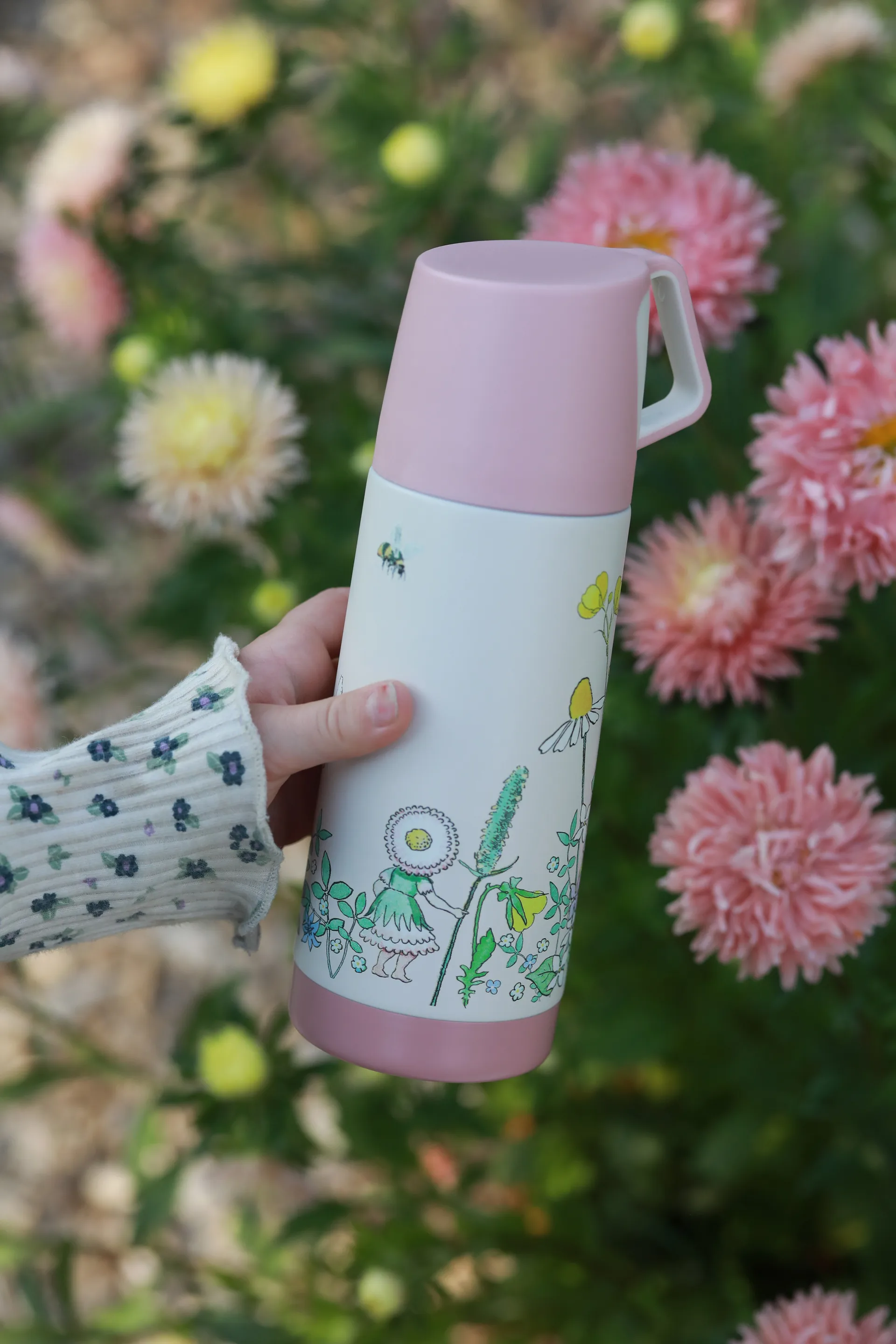 Elsa Beskow Blomsterfesten termos 350 ml, Biały Rätt Start