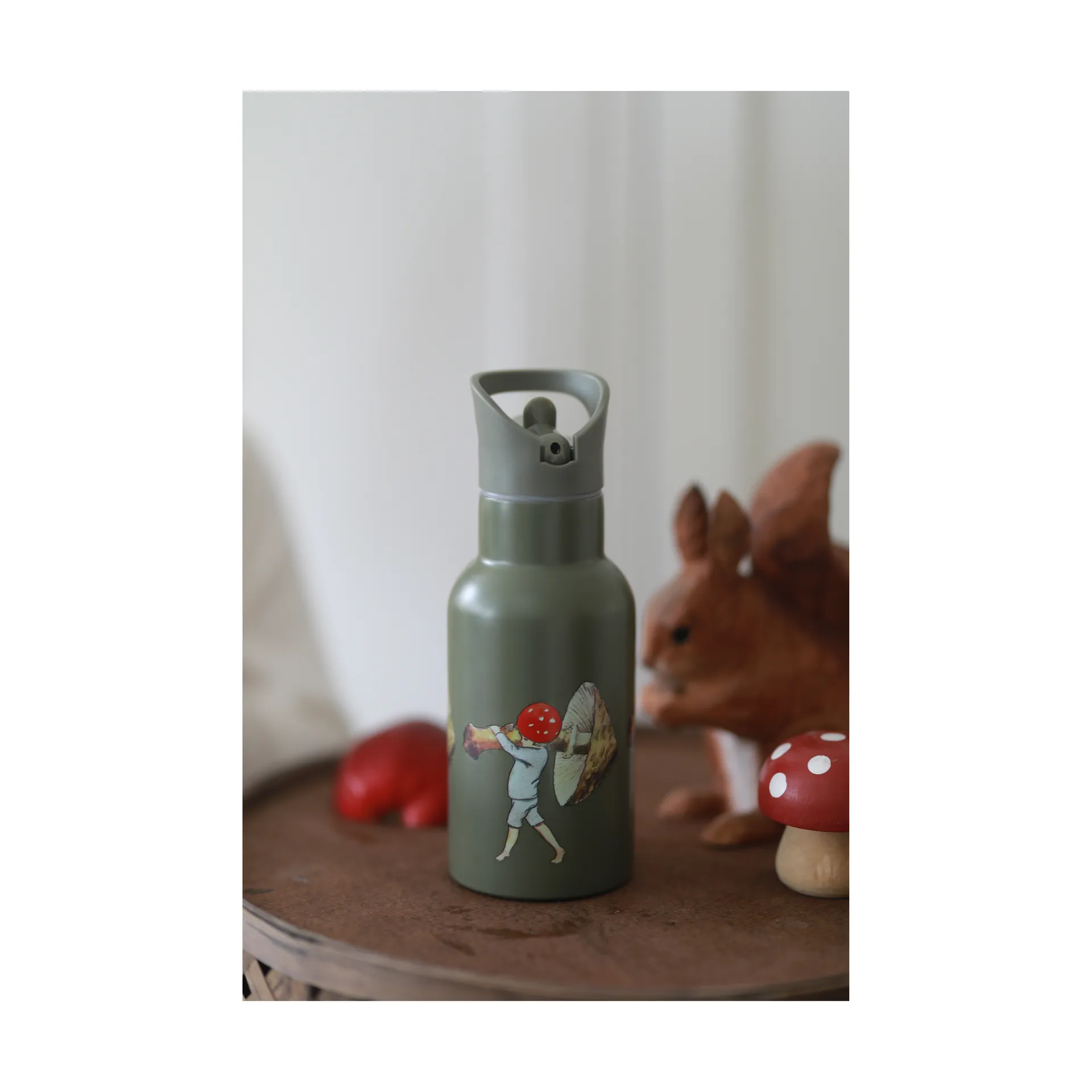 Elsa Beskow Tomtebobarnen butelka na wodę 340 ml, Zielony Rätt Start