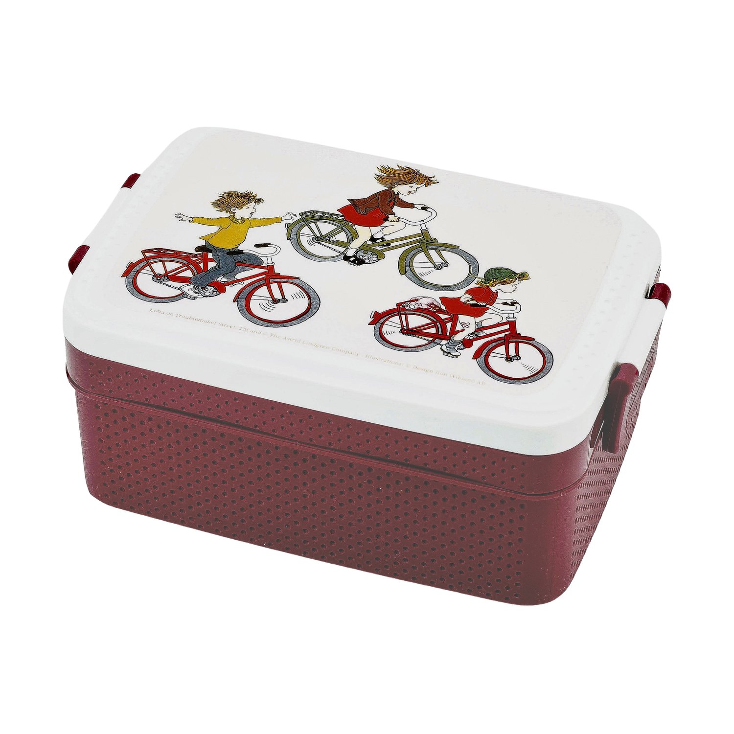 Rätt Start Lunch box Lotta på Bråkmakargatan 8x18,5 cm Brązowo-biały