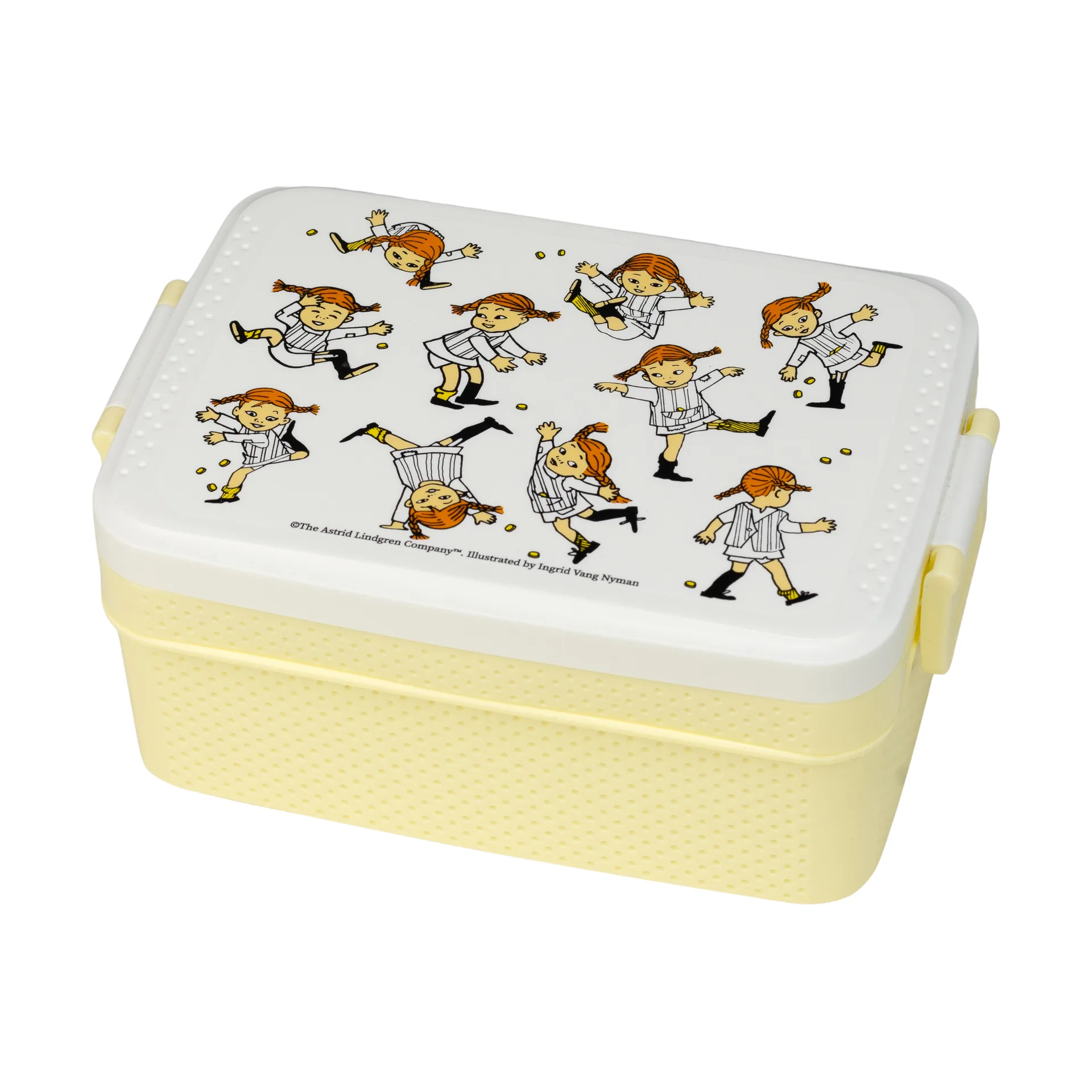 Lunch box Pippi Cirkus 8x18,5 cm, Żółto-biały Rätt Start