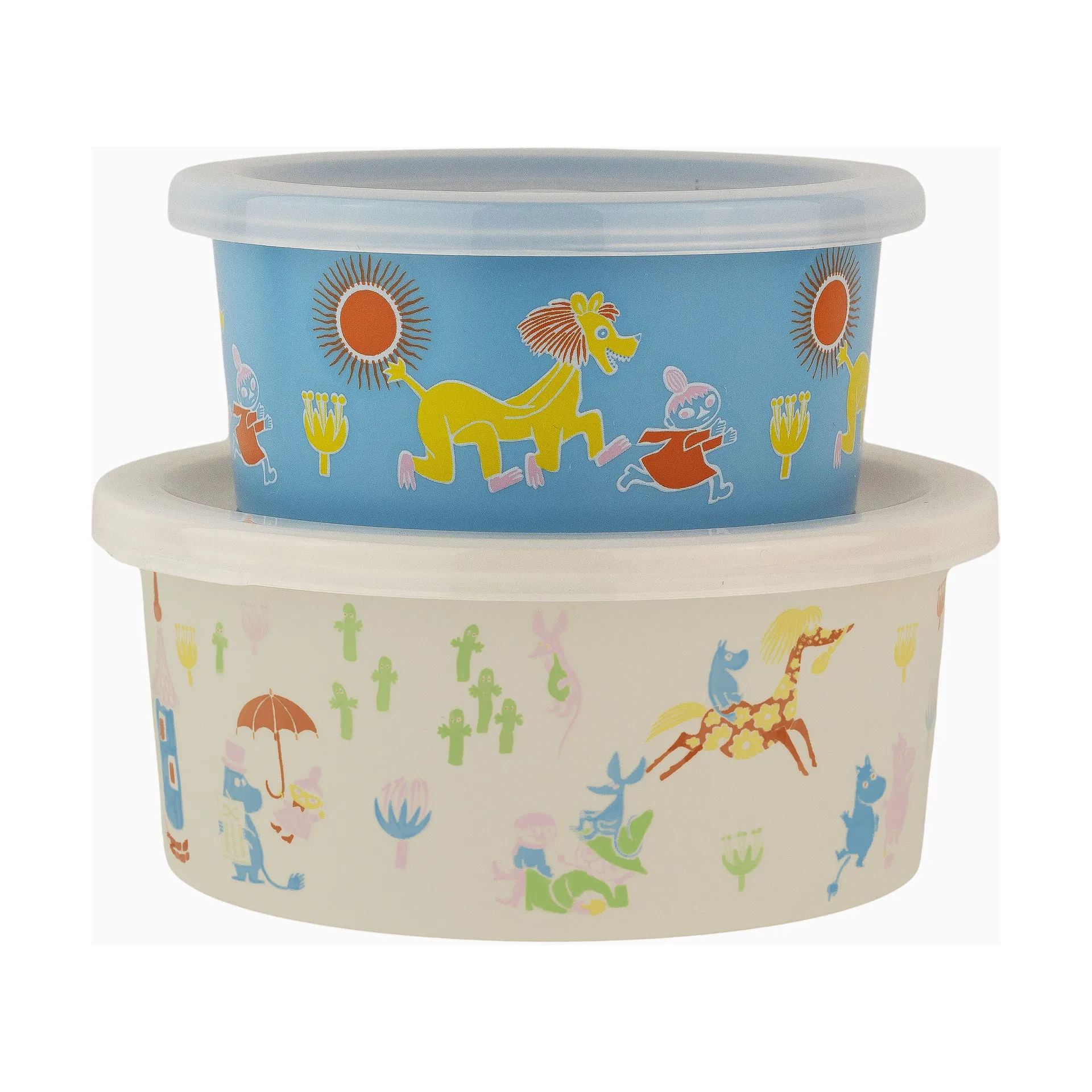 Mumin 80 pojemnik 2 szt., Beżowo-niebieski Rätt Start