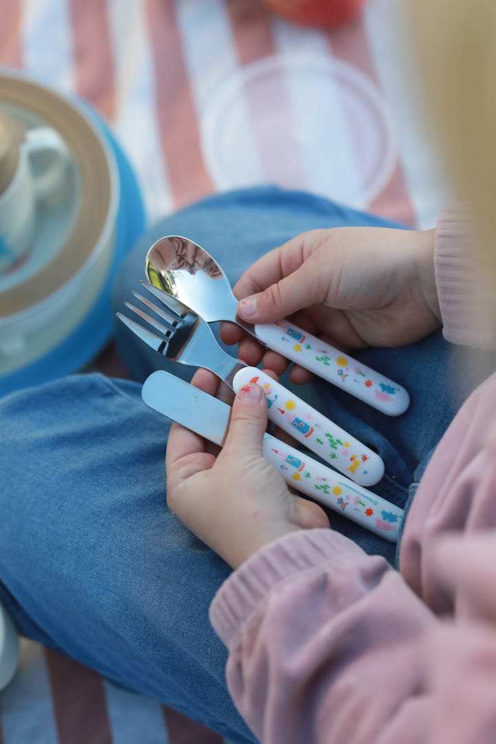 Mumin 80 zestaw sztućców 3 części, Biały Rätt Start