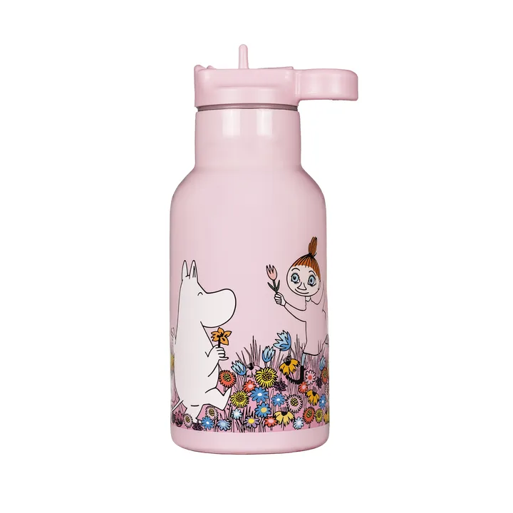 Mumin Äng butelka na wodę 340 ml - Różowy - Rätt Start