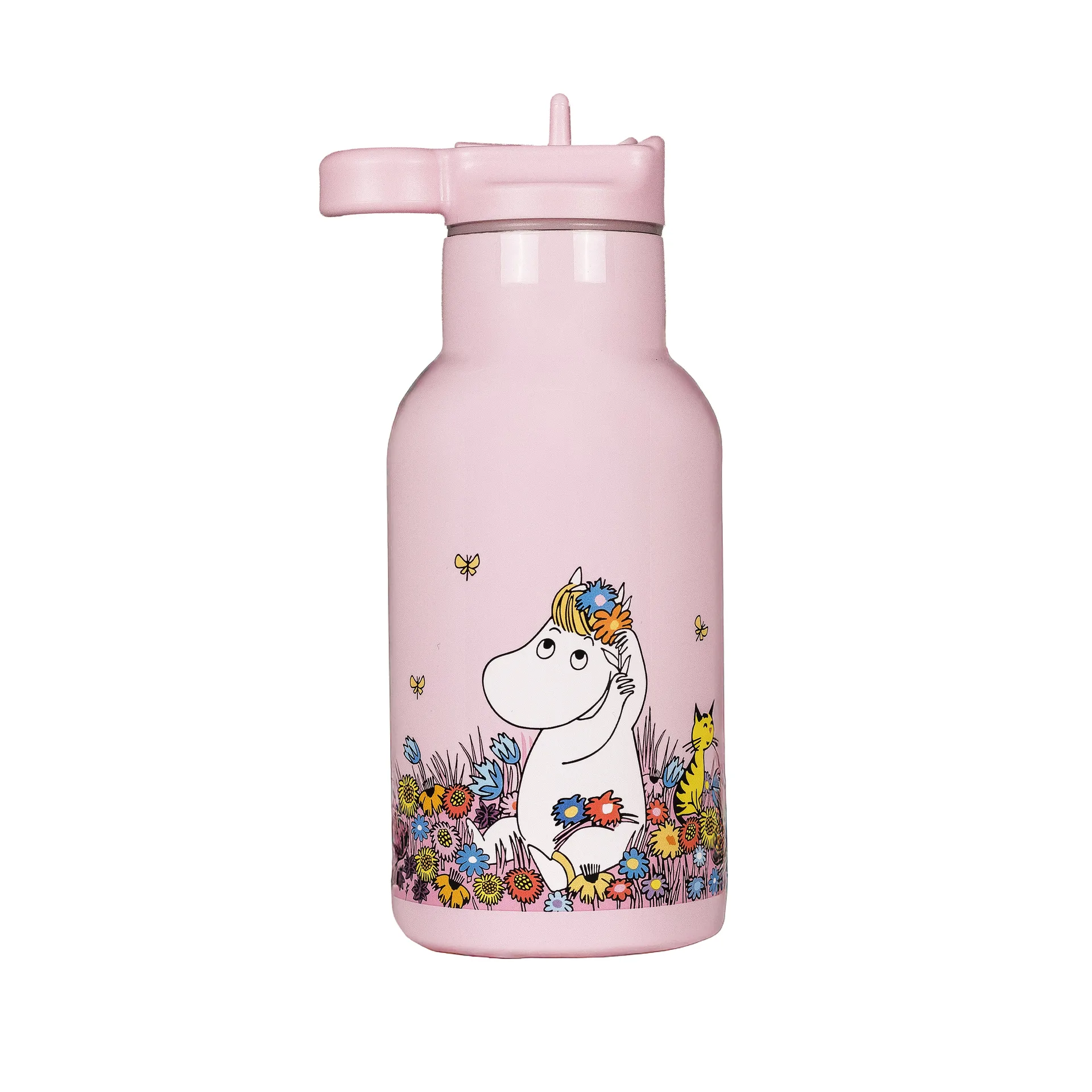 Mumin Äng butelka na wodę 340 ml, Różowy Rätt Start