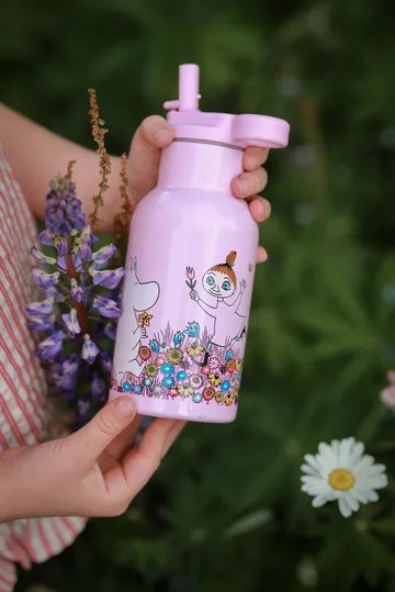 Mumin Äng butelka na wodę 340 ml - Różowy - Rätt Start