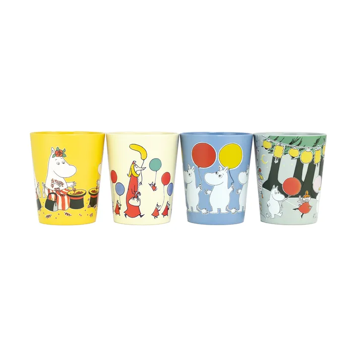 Mumin Festligheter kubki kolekcjonerskie 150 ml, zestaw 4 szt. - Multi - Rätt Start