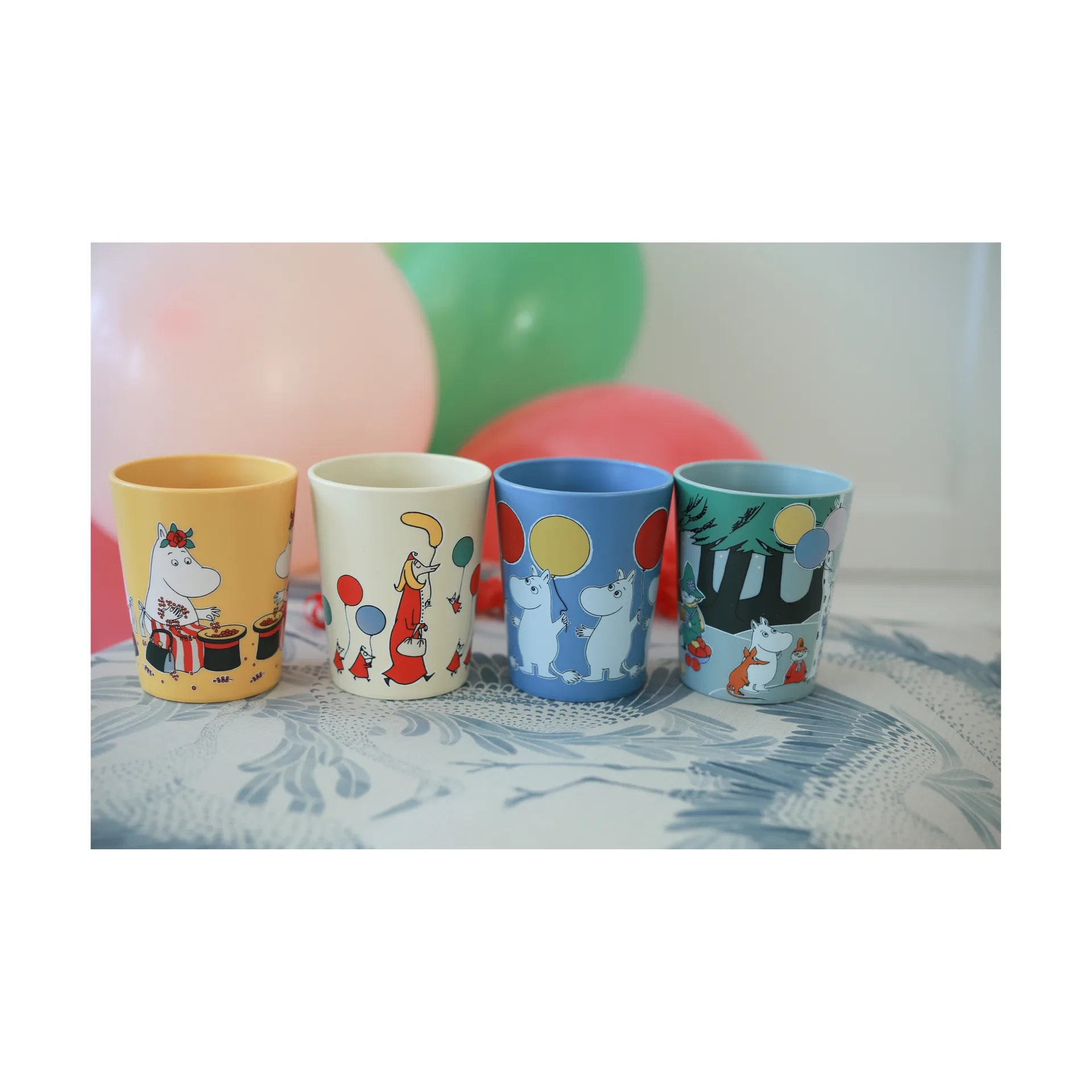 Mumin Festligheter kubki kolekcjonerskie 150 ml, zestaw 4 szt., Multi Rätt Start