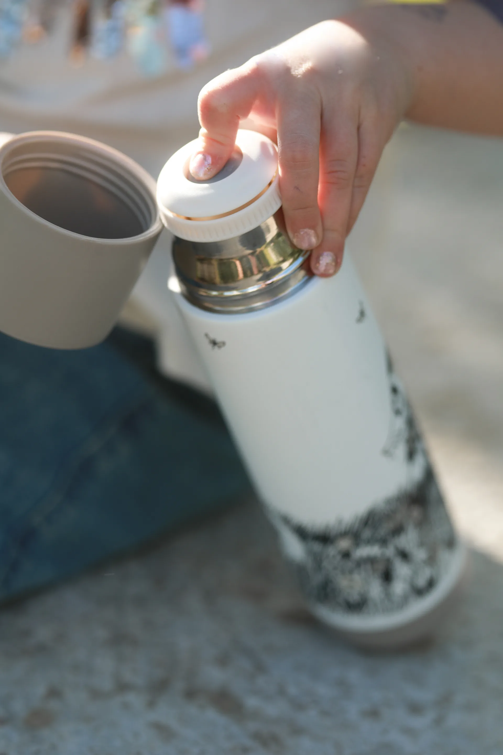 Mumin Graphic termos 500 ml, Biało-czarny Rätt Start