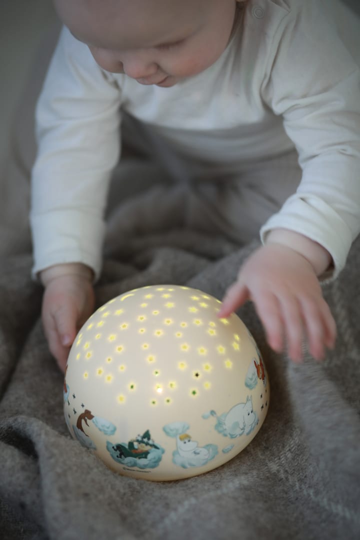 Mumin lampka nocna z gwiaździstym niebem i muzyką, Żółty Rätt Start