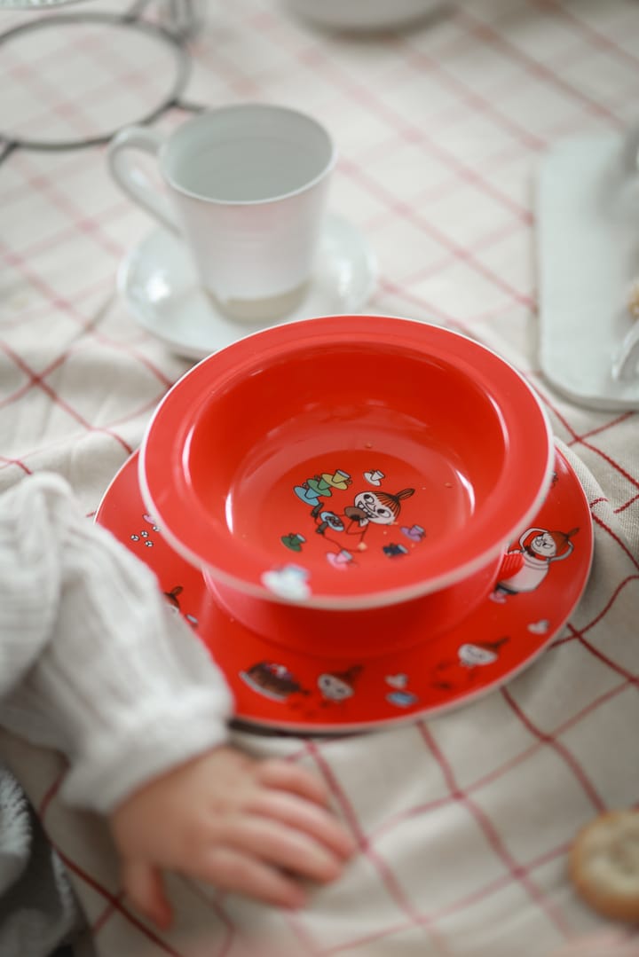 Mumin Lilla My talerz z przyssawką Ø15,5 cm, Czerwony Rätt Start
