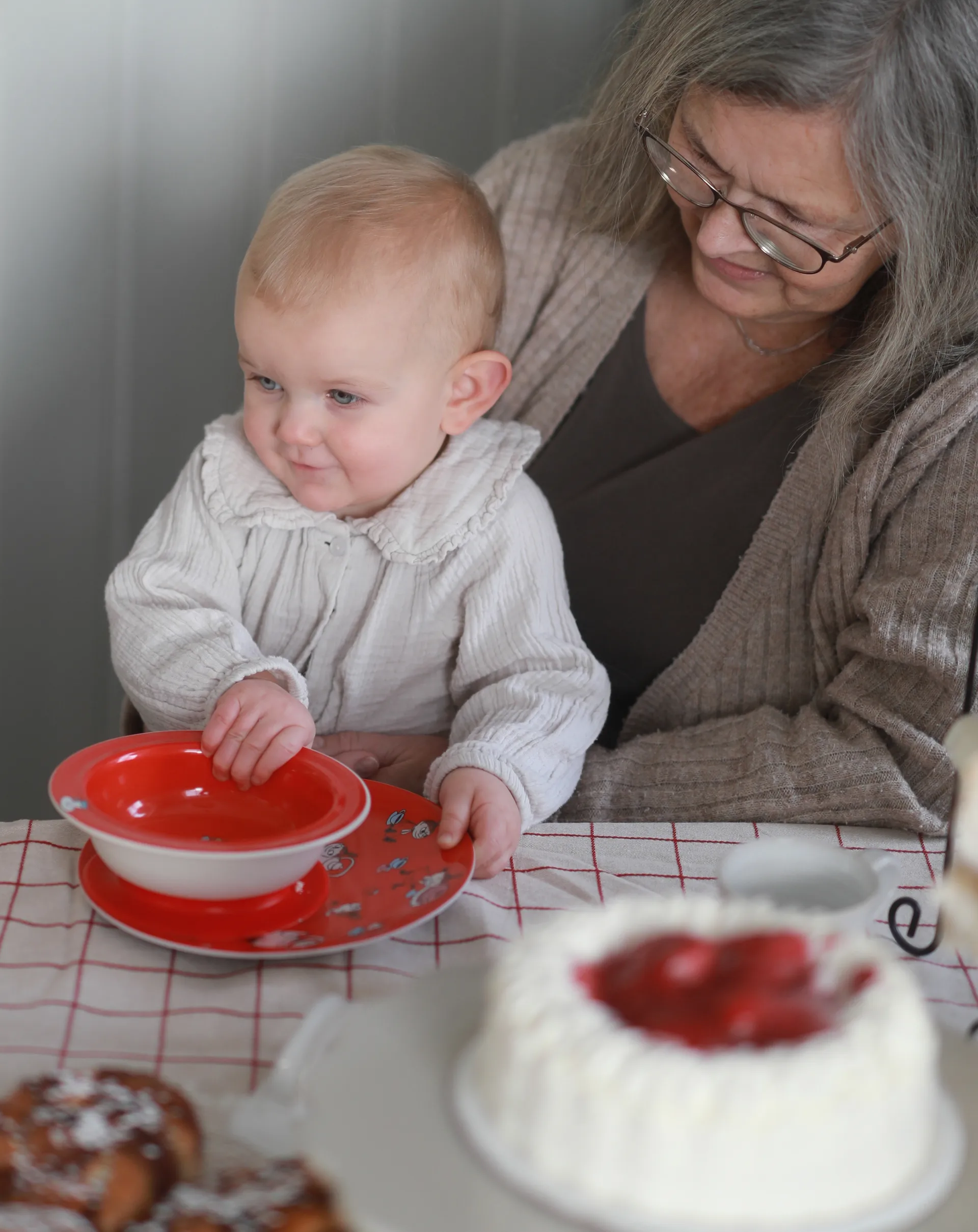 Mumin Lilla My talerz z przyssawką Ø15,5 cm, Czerwony Rätt Start