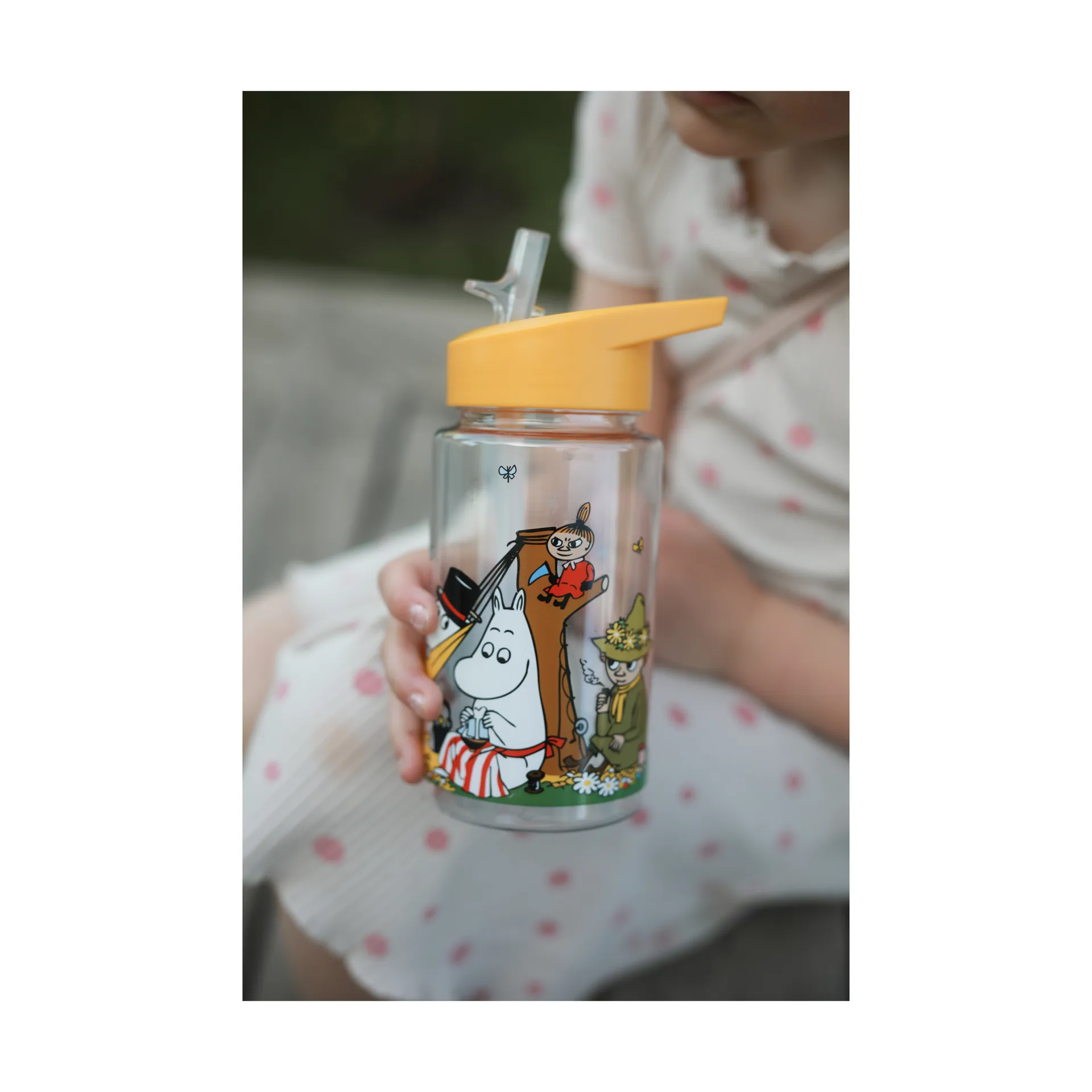 Mumin Picknick butelka na wodę 550 ml, Żółty Rätt Start