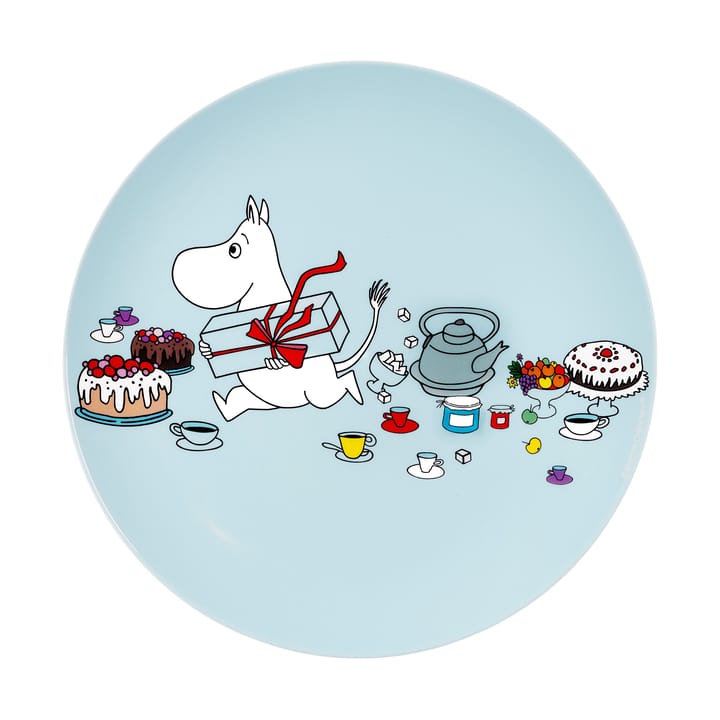 Mumin Picknick talerz Ø19,5 cm - Jasnoniebieski - Rätt Start