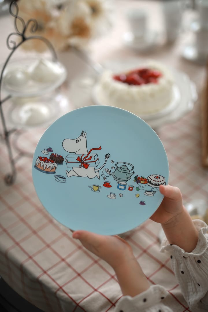 Mumin Picknick talerz Ø19,5 cm, Jasnoniebieski Rätt Start