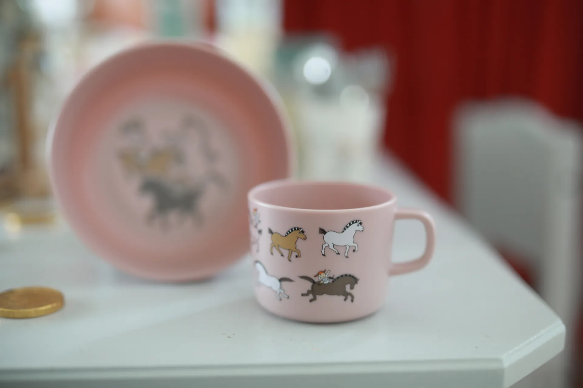 Pippi Cirkus kubek 250 ml, Różowy Rätt Start