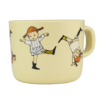 Pippi Cirkus kubek 250 ml - Żółty - Rätt Start