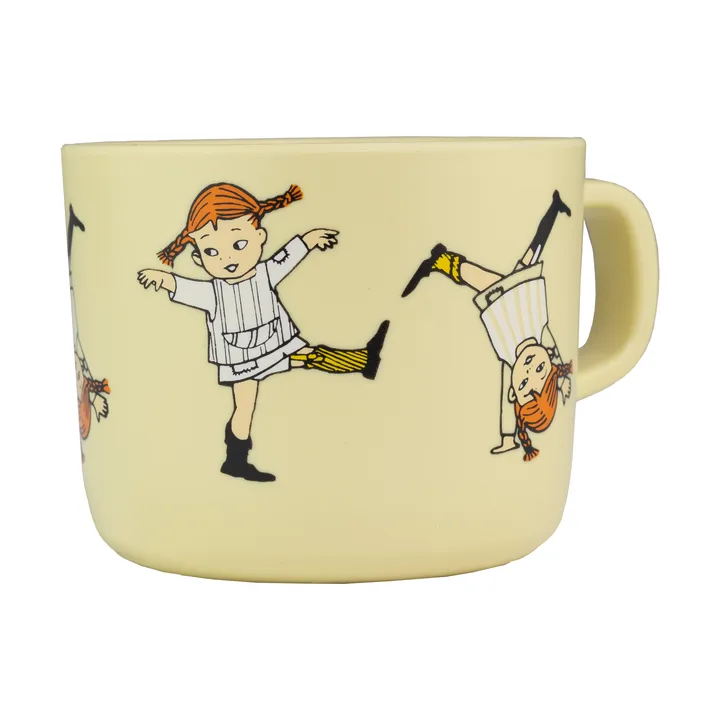 Pippi Cirkus kubek 250 ml - Żółty - Rätt Start