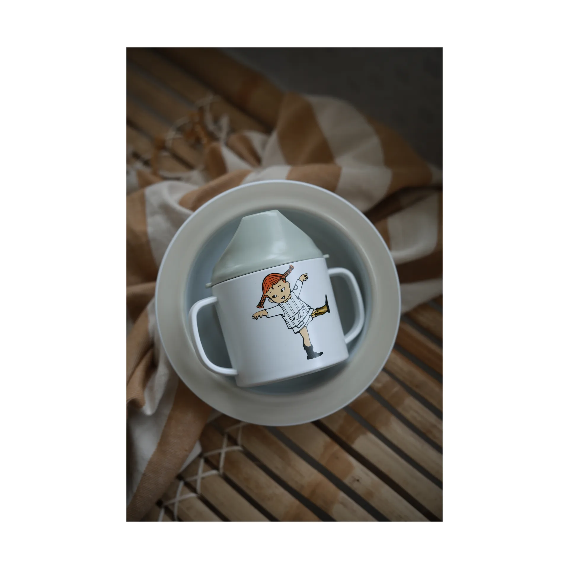 Pippi Cirkus kubek niekapek 200 ml, beige Rätt Start