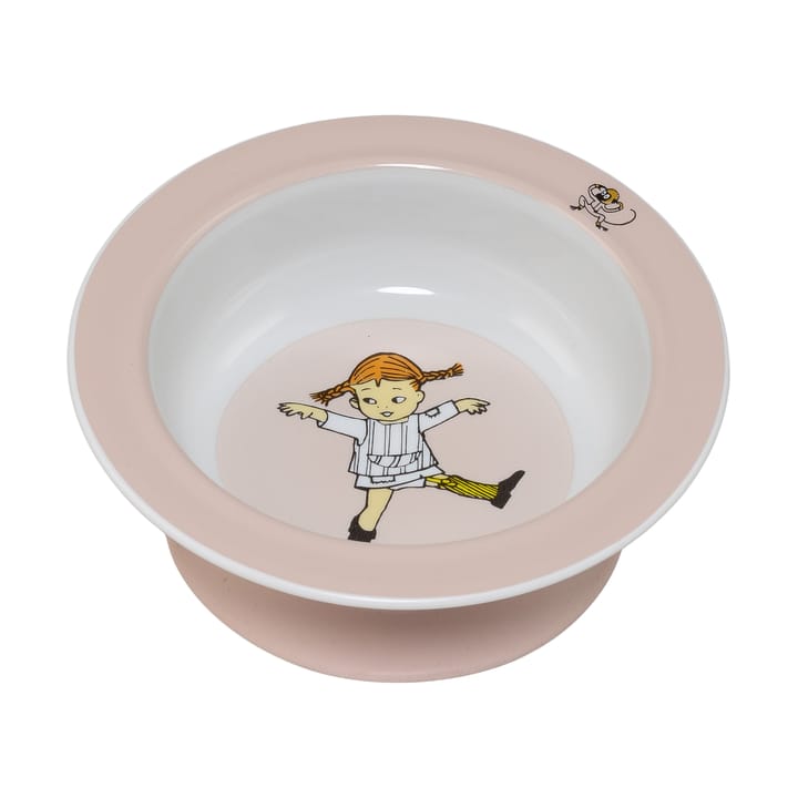 Talerz z przyssawką Pippi Circus Ø15,5 cm - Różowy - Rätt Start