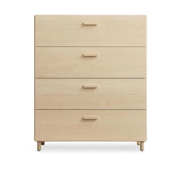 Komoda Relief - szeroka na nogach 82x92,2 cm, jesion - Relief