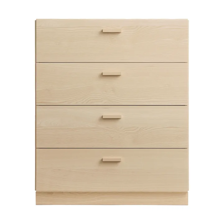 Komoda Relief - szeroka z cokołem 82x92,2 cm jesion - Relief