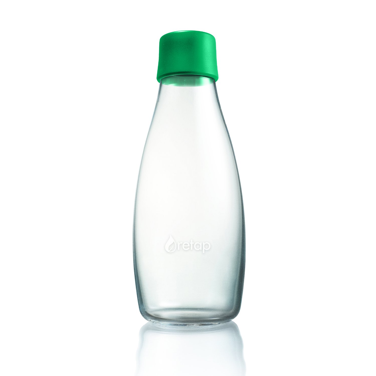 Retap Szklana butelka Retap 0,5 l Ciemy zielony | Skandynawski Design | Butelki | Zielony