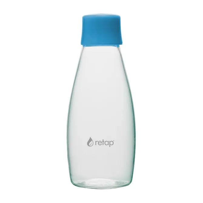 Szklana butelka z zakrętką Retap Go 05 500 ml, Light blue Retap