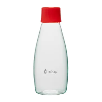 Szklana butelka z zakrętką Retap Go 05 500 ml - Red - Retap