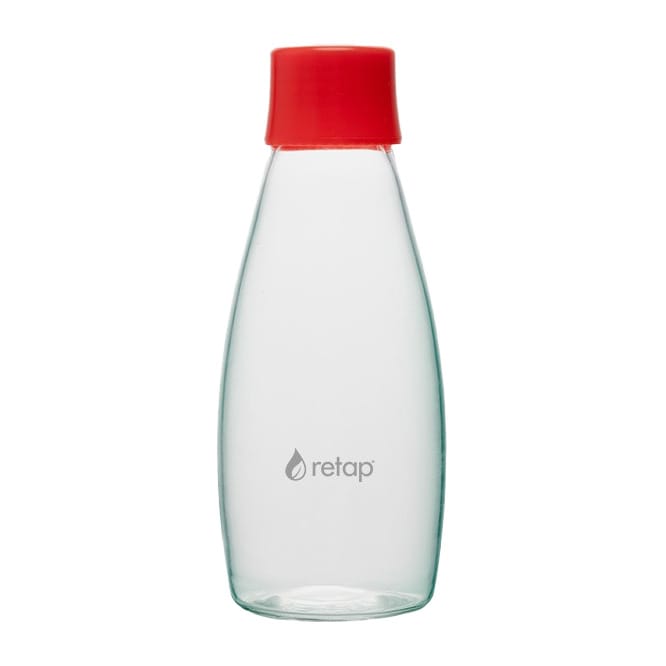 Szklana butelka z zakrętką Retap Go 05 500 ml - Red - Retap