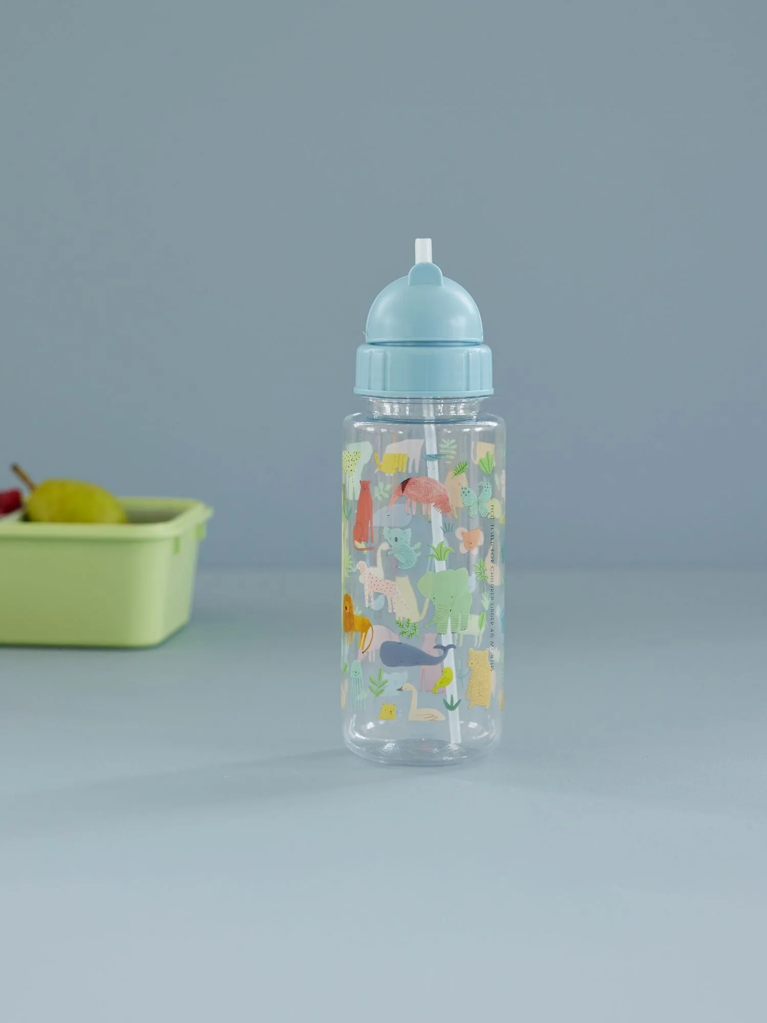 Butelka na wodę dla dzieci Rice 45 cl, Sweet Jungle Print-Soft blue RICE